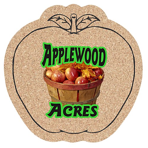 Cork Coaster - Apple - Full Color Main Image