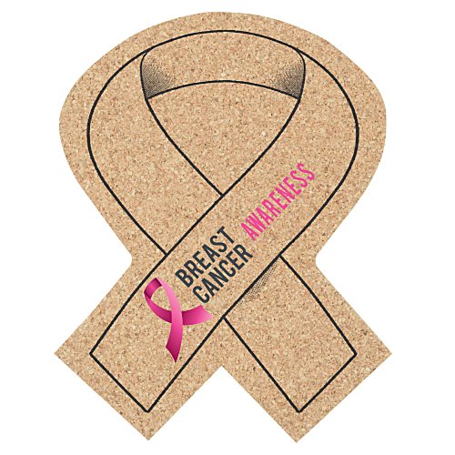 Cork Coaster - Awareness Ribbon - Full Color Main Image