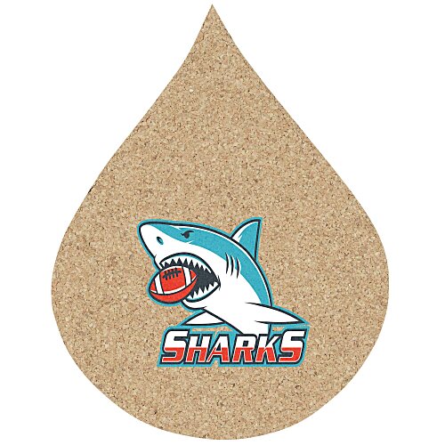 Cork Coaster - Droplet - Full Color Main Image