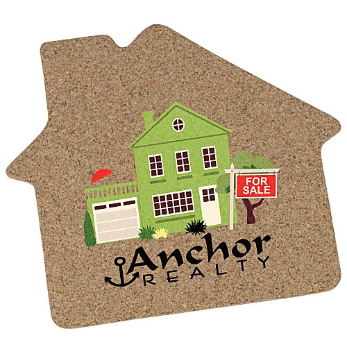 Cork Coaster - House - Full Color Main Image