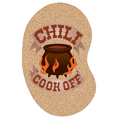 Cork Coaster - Kidney - Full Color Main Image