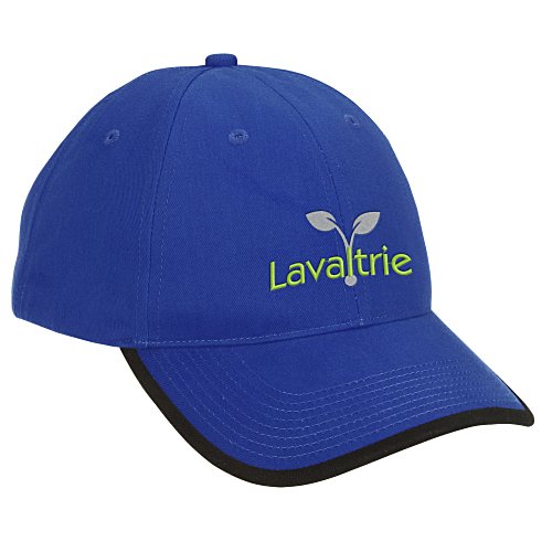 Brushed Cotton Twill Cap with Peak Trim Main Image