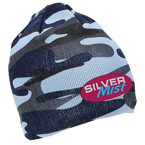 Camouflage Fine Knit Beanie Main Image