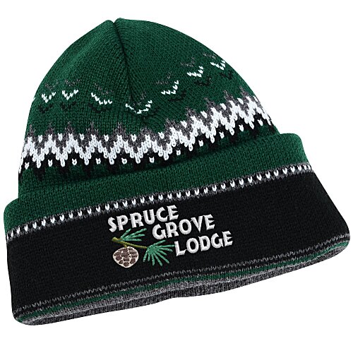 Chevron Heavyweight Beanie with Cuff Main Image