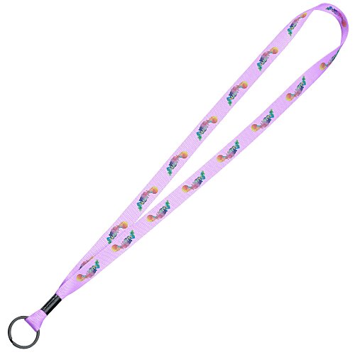 Dye-Sublimated Tubular Lanyard - 1/2" - 32" - Metal Split Ring Main Image