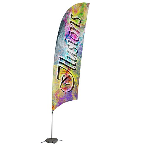 Indoor Value Razor Sail Sign - 15 feet - One Sided Main Image
