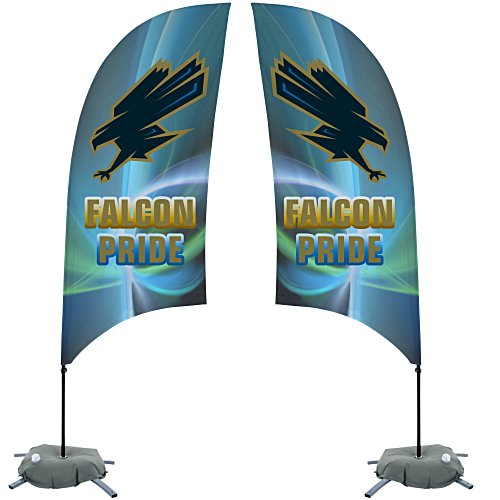 Indoor Value Razor Sail Sign - 7 1/2 feet - Two Sided Main Image