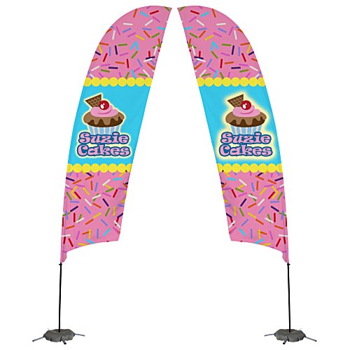 Indoor Value Razor Sail Sign - 15 feet - Two Sided Main Image