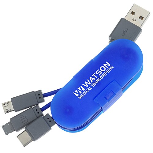 3-in-1 Cable Wrap with Phone Stand - 24 hr Main Image