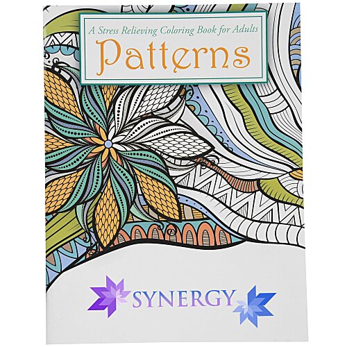 Stress Relieving Adult Coloring Book - Patterns - Full Color Main Image