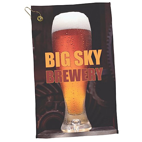 Full Color Plush Golf Towel - 18 inches x 11 inches Main Image
