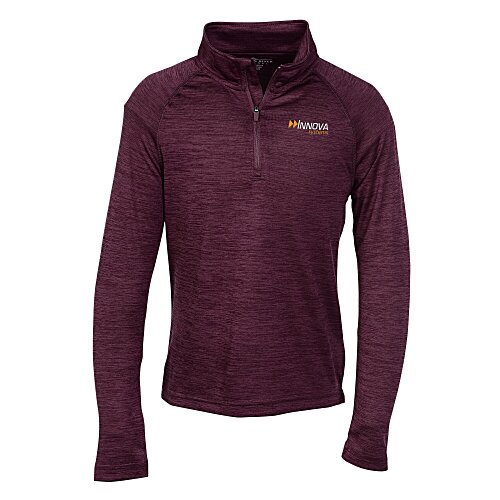 Space-Dyed 1/4-Zip Performance Pullover - Youth - Embroidered Main Image