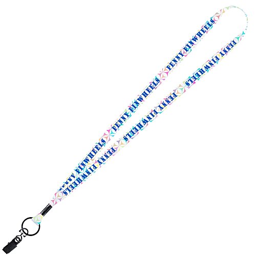 Dye-Sublimated Tubular Lanyard - 1/2" - 32" - Metal Bulldog Clip Main Image