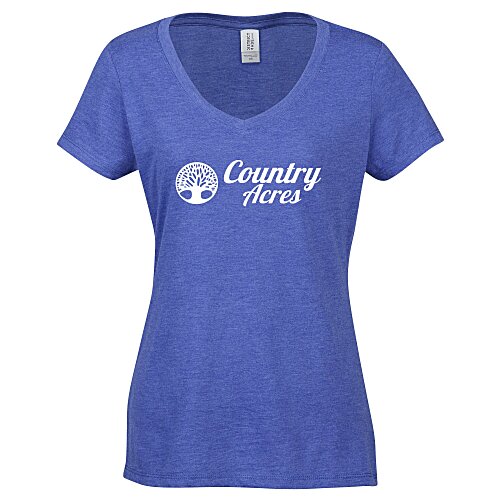 Optimal Tri-Blend V-Neck T-Shirt - Ladies' - Screen Main Image