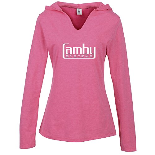 Optimal Tri-Blend Hooded T-Shirt - Ladies' Main Image