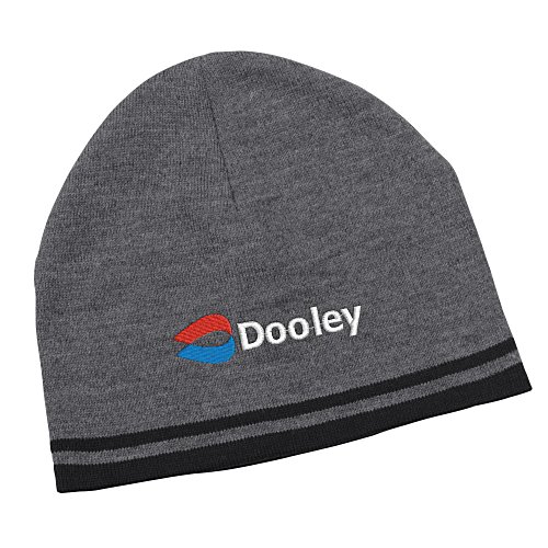 Fine Knit Double Stripe Trim Beanie Main Image
