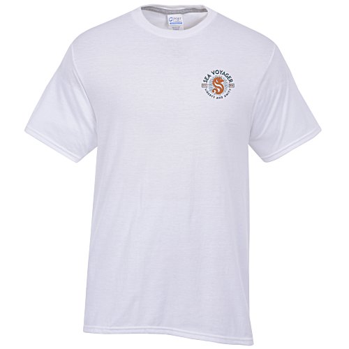 Principle Performance Blend T-Shirt - White - Embroidered Main Image