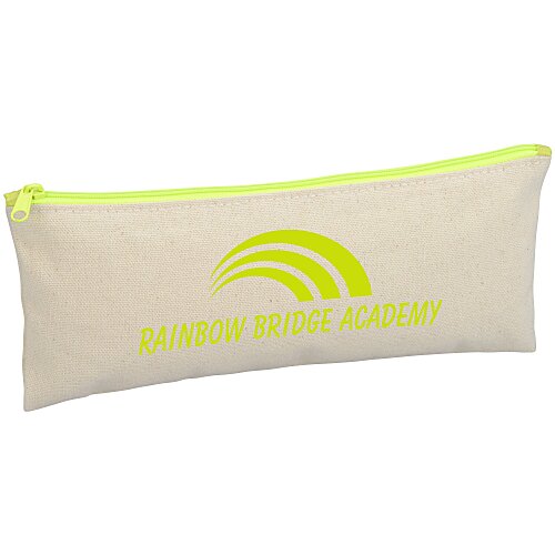 Chroma Zip Cotton Pouch - 4" x 9-3/4" Main Image
