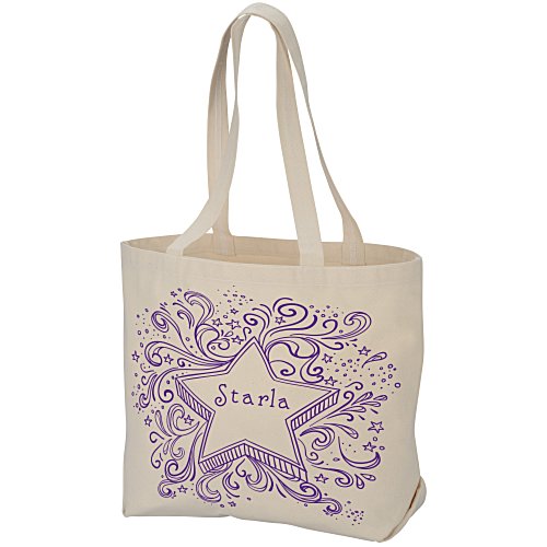 Birdie 10 oz. Cotton Gusseted Tote - 13-1/2" x 17-3/4" Main Image