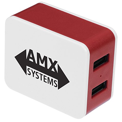 2 Port USB Folding Wall Charger - 24 hr Main Image