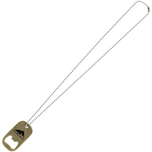 Dog Tag Necklace With Bottle Opener Main Image