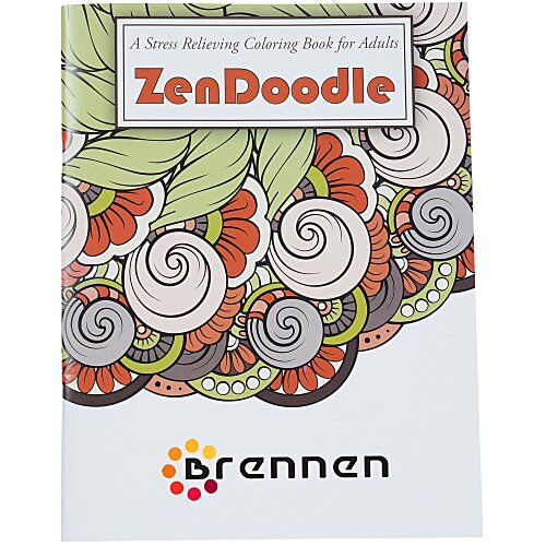 Stress Relieving Adult Coloring Book - Zen Doodle - Full Color Main Image
