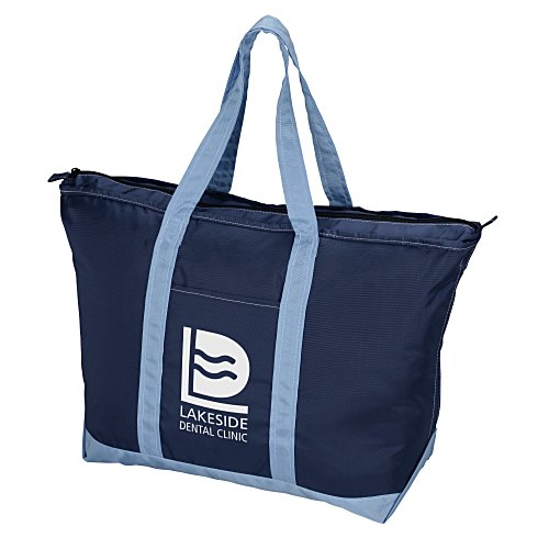 Two-Tone Nylon Mondo Tote Main Image