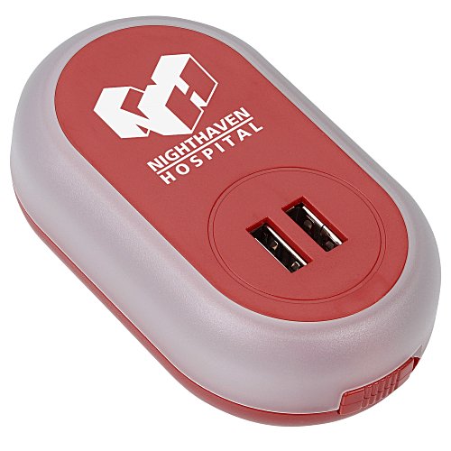 Dual Port USB Light-Up Wall Charger Main Image