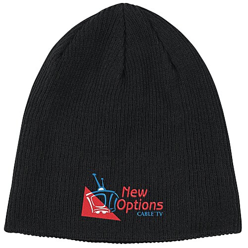 Rib Knit Slouch Beanie Main Image