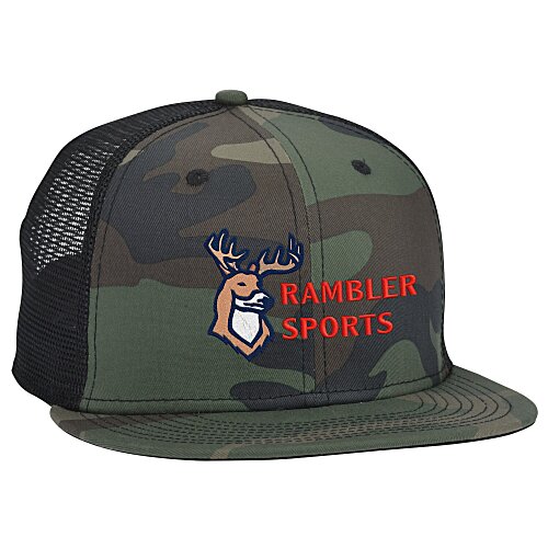 New Era Flat Bill Snapback Trucker Cap Main Image