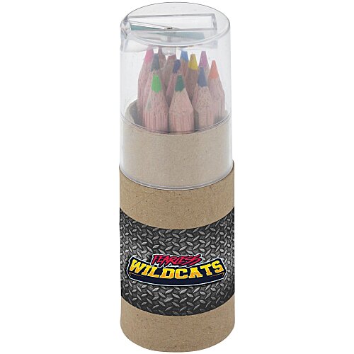 Colored Pencil & Sharpener Set - Full Color Main Image