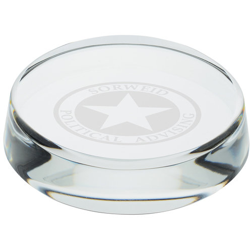 Round Crystal Paperweight Main Image