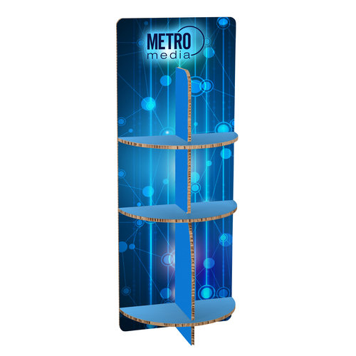POP IT Premium Three Tier Half Circle Brochure Stand Main Image