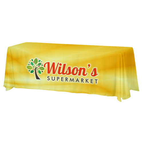 Serged Closed-Back Satin Table Throw - 8 feet Main Image