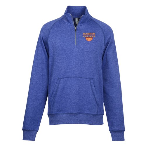 Light Weight 1/4-Zip Heathered Fleece Pullover - Men's Main Image