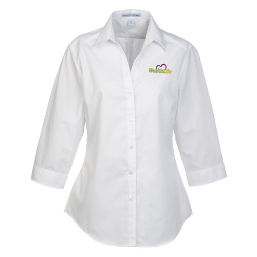 Carefree 3/4 Sleeve Poplin Shirt - Ladies' Main Image
