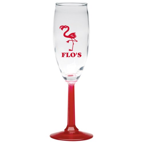 Napa Valley Optic Stem Flute - 6 oz. - Bottom Color Main Image
