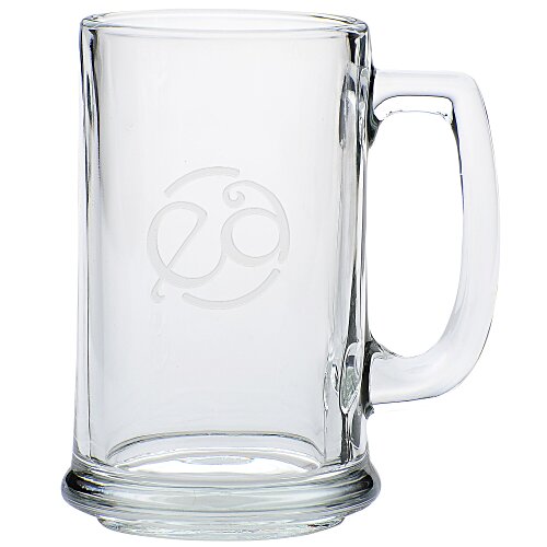 Glass Tankard Mug - 14.5 oz - Deep Etch Main Image