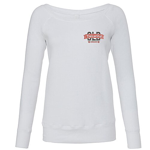 Bella+Canvas Fleece Wide Neck Sweatshirt - Ladies' - Tri-Blend - Embroidered Main Image