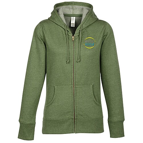 Econscious Heathered Fleece Full-Zip Hoodie - Ladies' - Embroidered Main Image