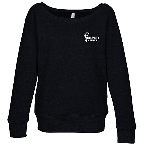 Bella+Canvas Fleece Wide Neck Sweatshirt - Ladies' - Tri-Blend - Screen Main Image