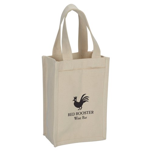Heavyweight Cotton 2 Bottle Wine Tote Main Image