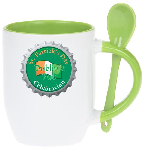 Color Handle Spooner Mug - 12 oz. - Full Color Main Image