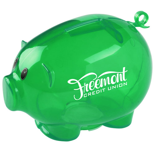 Action Piggy Bank - Translucent - 24 hr Main Image