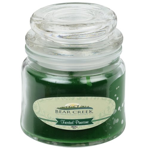 Zen Candle in Apothecary Jar - 4.5 oz. - Frosted Pinecone Main Image