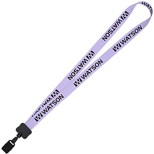 Dye-Sub Lanyard - 3/4" - 32" - Large Metal Bulldog Clip - Chevron Main Image