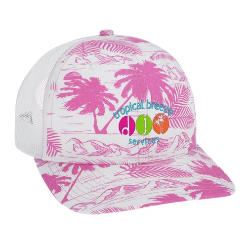Richardson Trucker Snapback Cap - Island Print Main Image