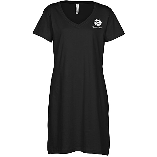 LAT Fine Jersey V-Neck Dress Main Image