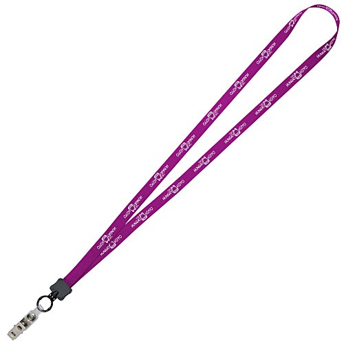 Dye-Sublimated Lanyard - 1/2" - 32" - Snap with Metal Bulldog Clip - 24 hr Main Image