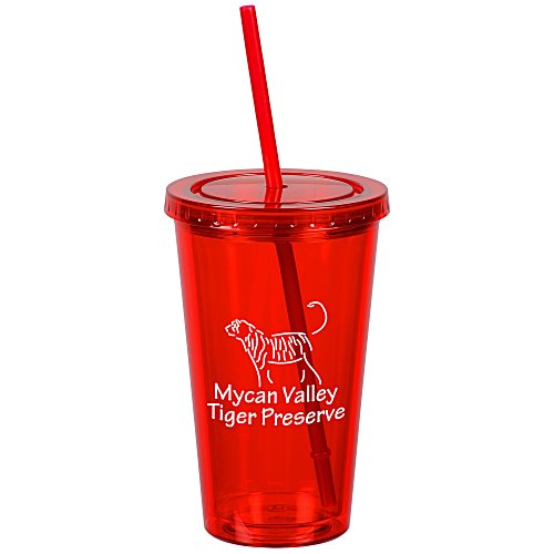 Customized Acrylic Tumbler with Straw - 16 oz Main Image